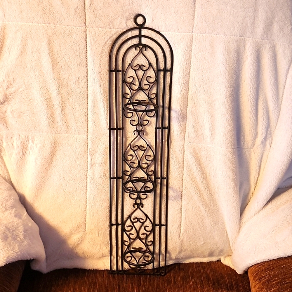 Antique Bronze Metal Wall Votive holder